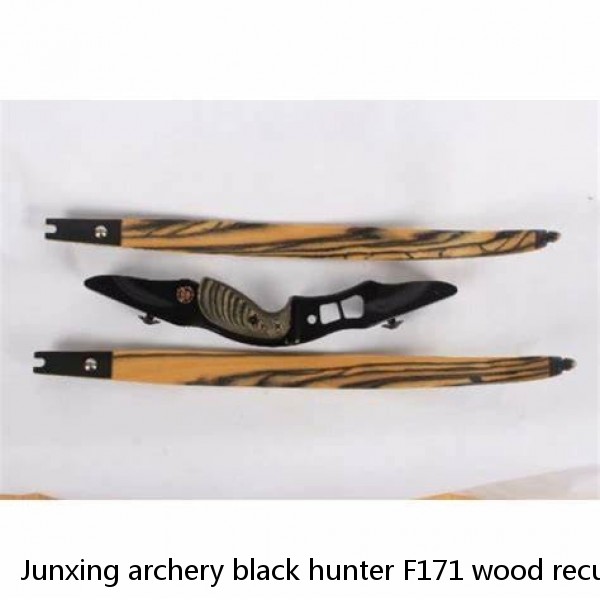 Junxing archery black hunter F171 wood recurve bow for hunting