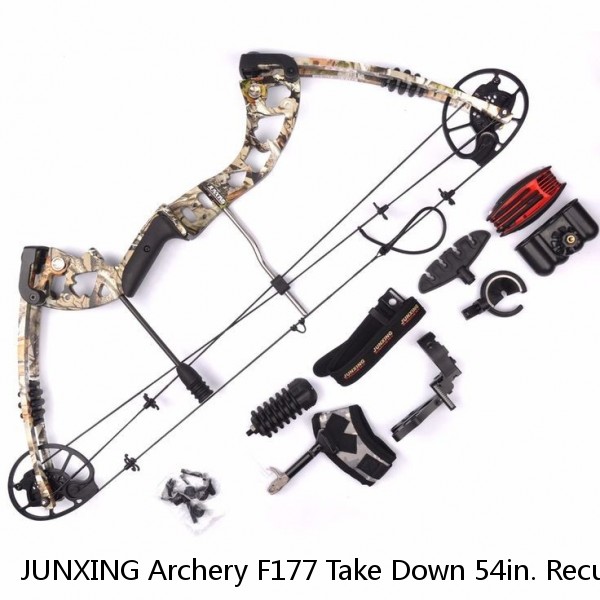 JUNXING Archery F177 Take Down 54in. Recurve Bow 50lbs Hunting Target Sport