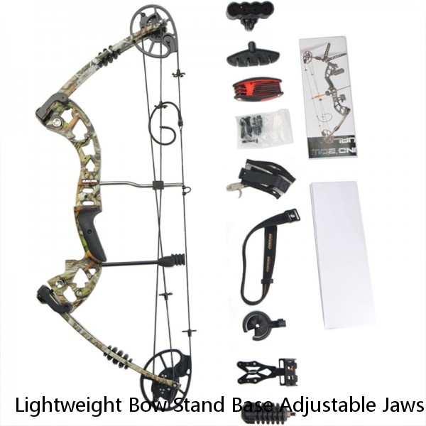 Lightweight Bow Stand Base Adjustable Jaws Carbon Arrow Hunting Archery Compound Bow Stand