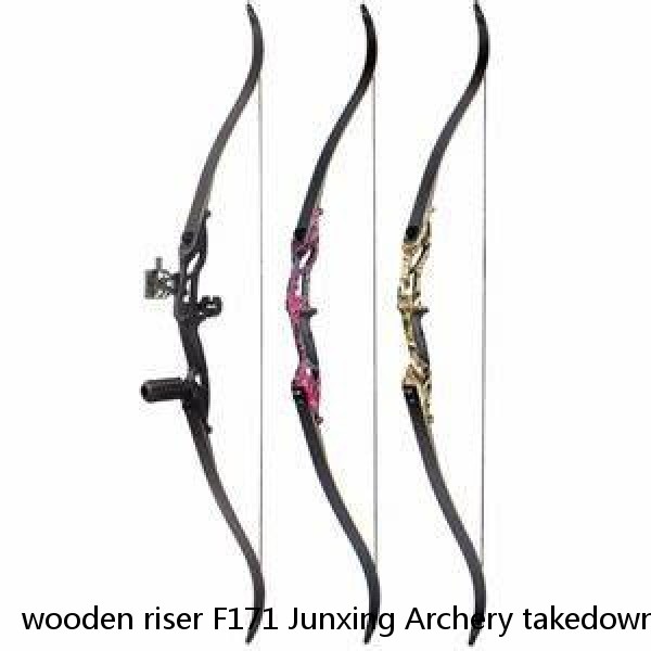 wooden riser F171 Junxing Archery takedown hunting recurve bow