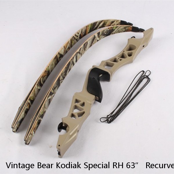 Vintage Bear Kodiak Special RH 63” Recurve Bow 
