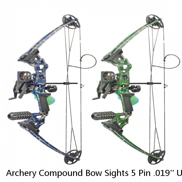 Archery Compound Bow Sights 5 Pin .019'' Ultralight Adjustment Aluminum Junxing