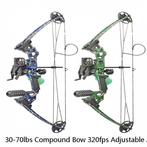 30-70lbs Compound Bow 320fps Adjustable Arrows Kit  Archery Hunting Target