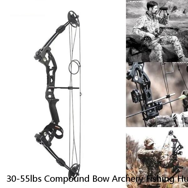 30-55lbs Compound Bow Archery Fishing Hunting Adjustable Adult Target Right Left