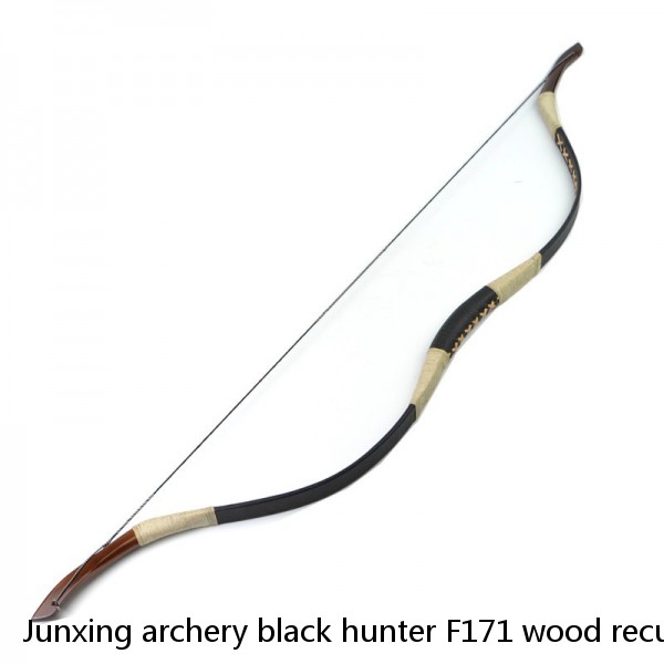 Junxing archery black hunter F171 wood recurve Hunting longbow china factory hot sale